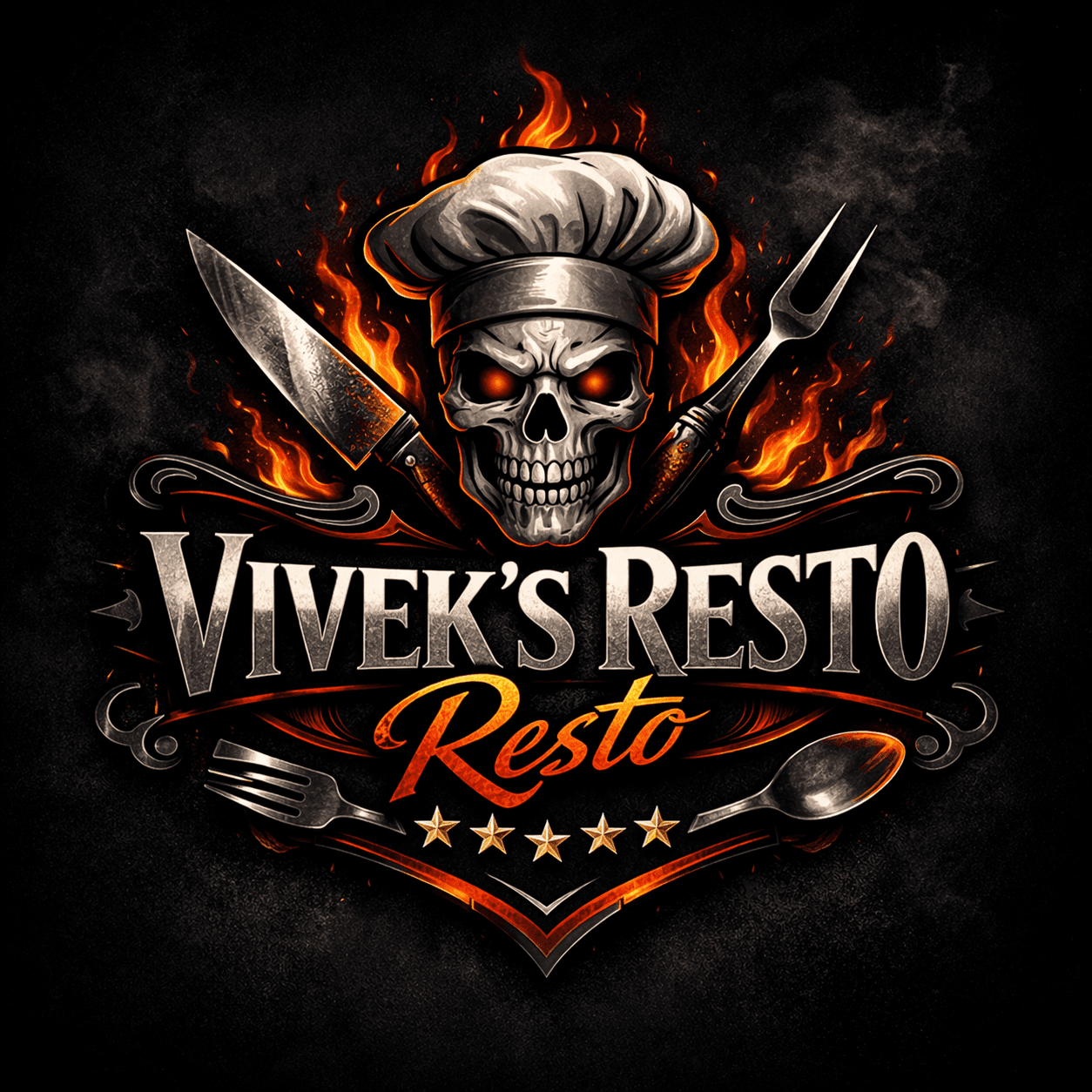 Vivek's Resto logo